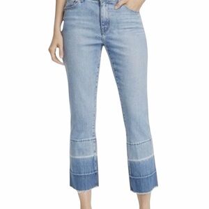 Anthropologie Pistola High Rise Cropped Ombré Raw Hem Jeans 29